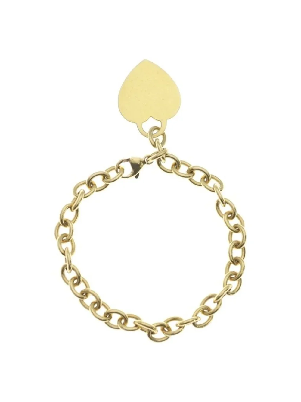 Tiffany & Co 18k Yellow Gold Return to Tiffany Heart Tag Chain Bracelet